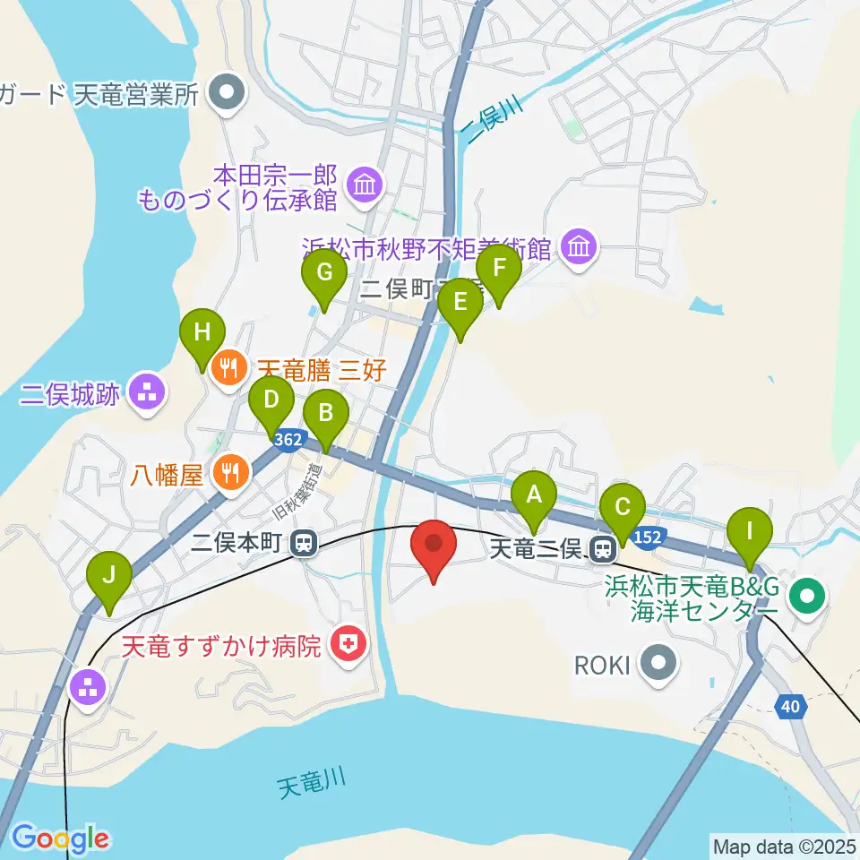 浜松市天竜壬生ホール周辺の駐車場・コインパーキング一覧地図