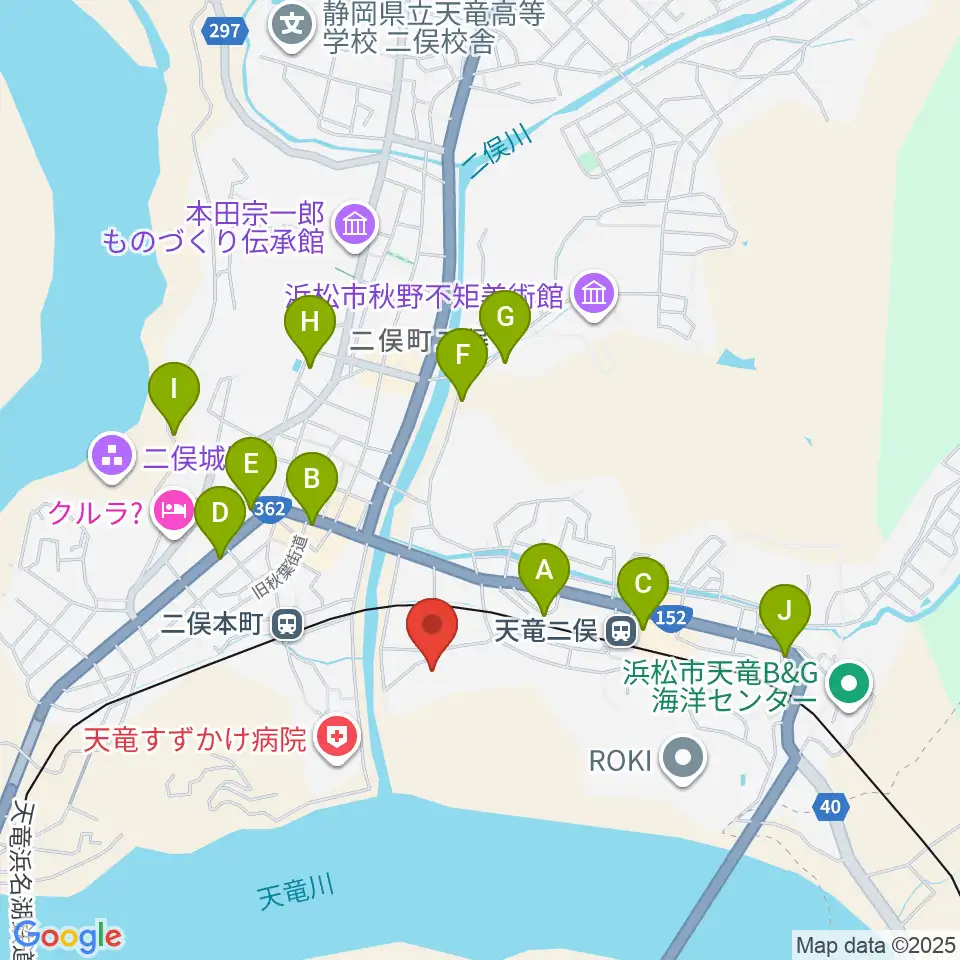 浜松市天竜壬生ホール周辺の駐車場・コインパーキング一覧地図