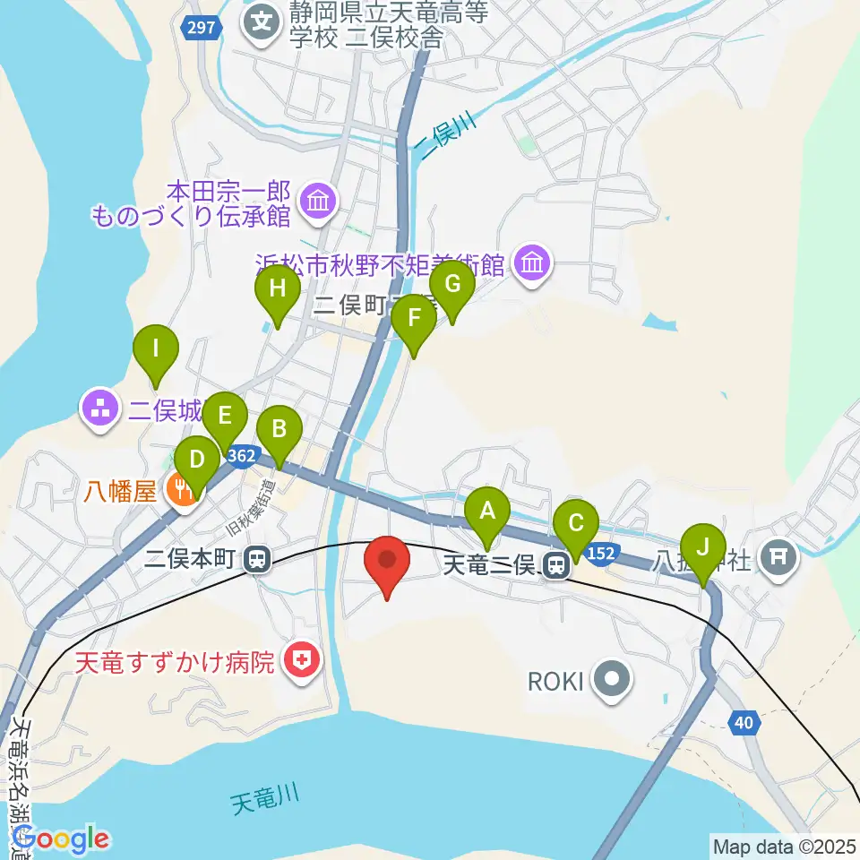 浜松市天竜壬生ホール周辺の駐車場・コインパーキング一覧地図