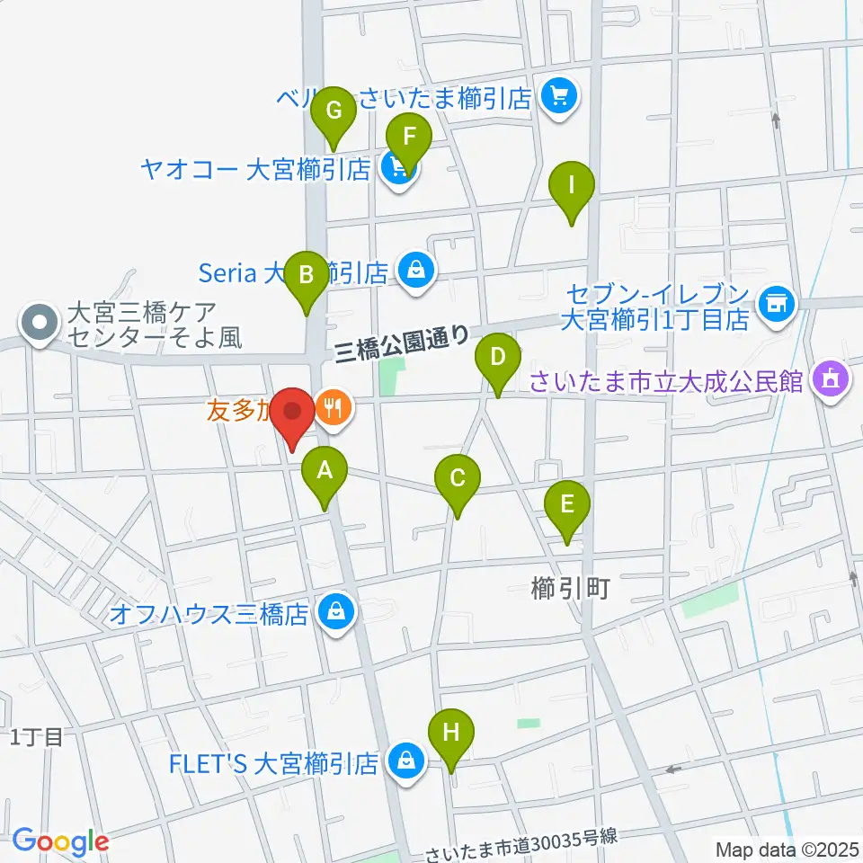 岸音楽教室周辺の駐車場・コインパーキング一覧地図