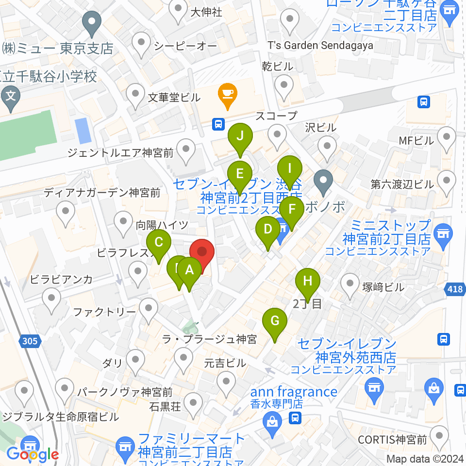 STUDIO SHANGRI-LA周辺の駐車場・コインパーキング一覧地図