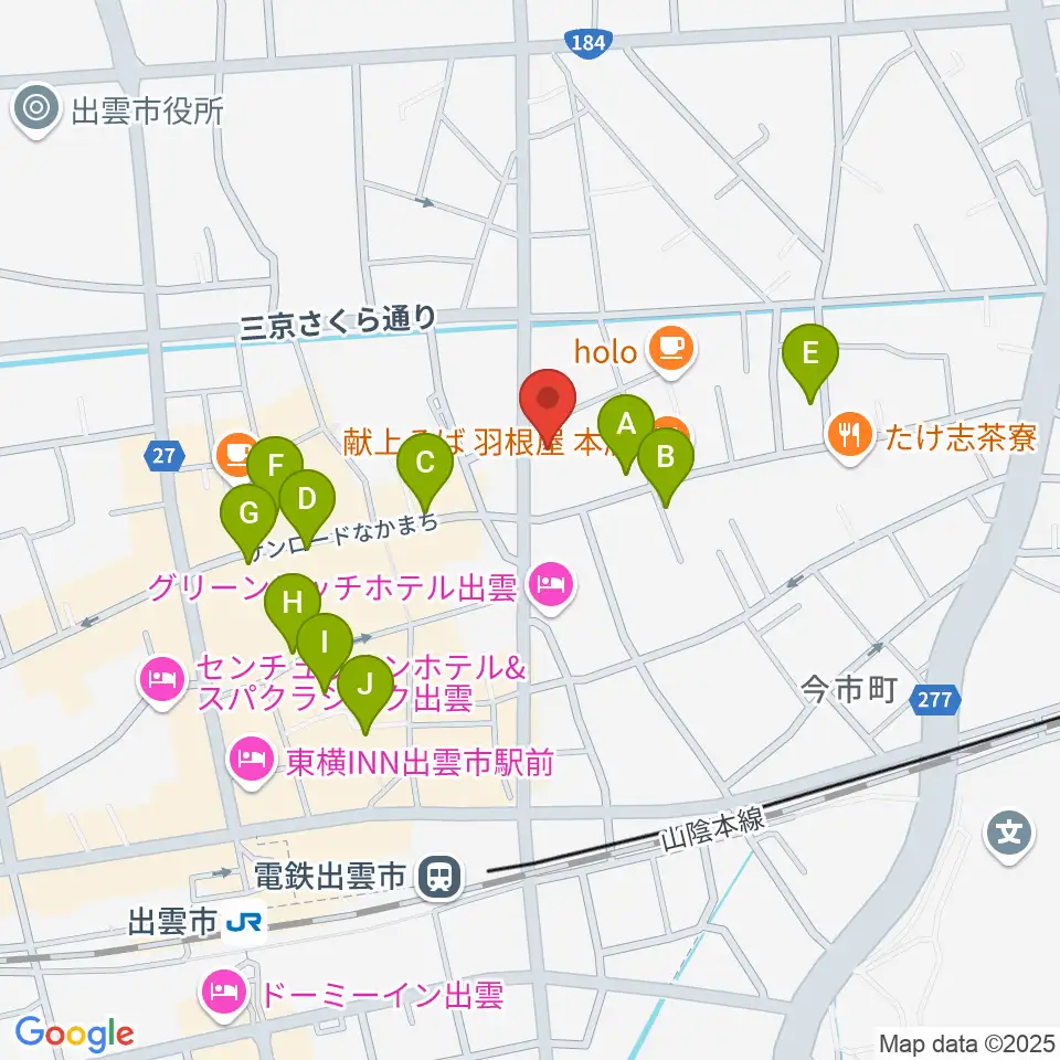 アツタ音楽教室 今市センター教室周辺の駐車場・コインパーキング一覧地図