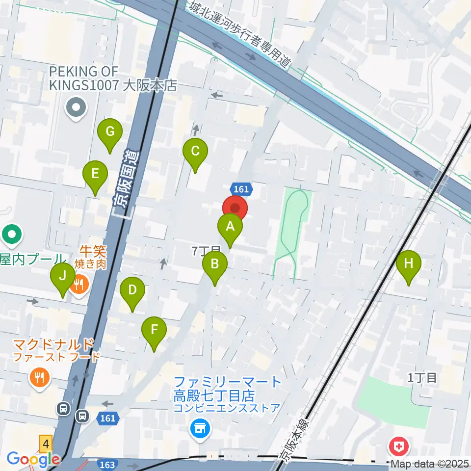 TEN-ON音楽教室周辺の駐車場・コインパーキング一覧地図