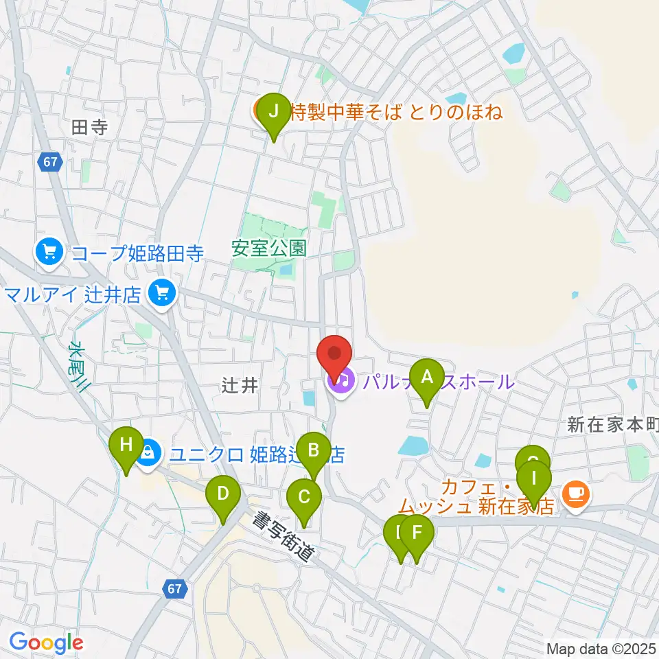 パルナソスホール周辺の駐車場・コインパーキング一覧地図