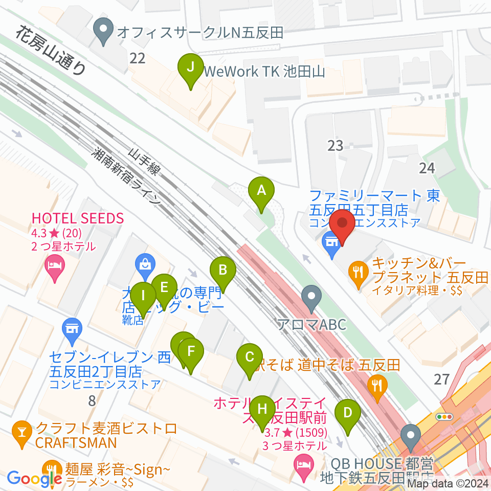 佐野ギター教室周辺の駐車場・コインパーキング一覧地図