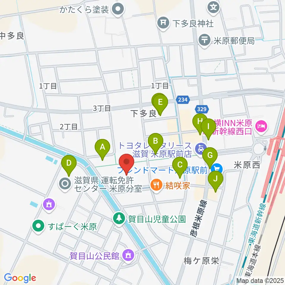 滋賀県立文化産業交流会館周辺の駐車場・コインパーキング一覧地図