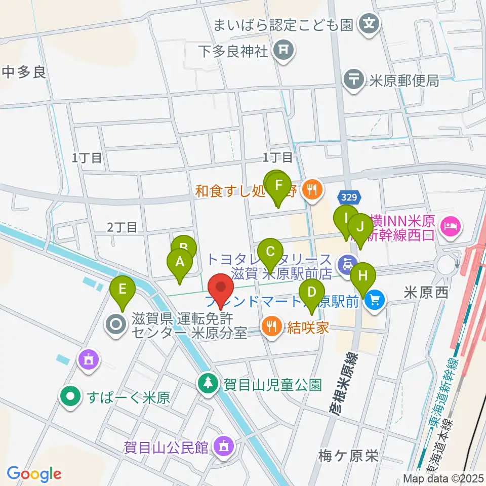 滋賀県立文化産業交流会館周辺の駐車場・コインパーキング一覧地図