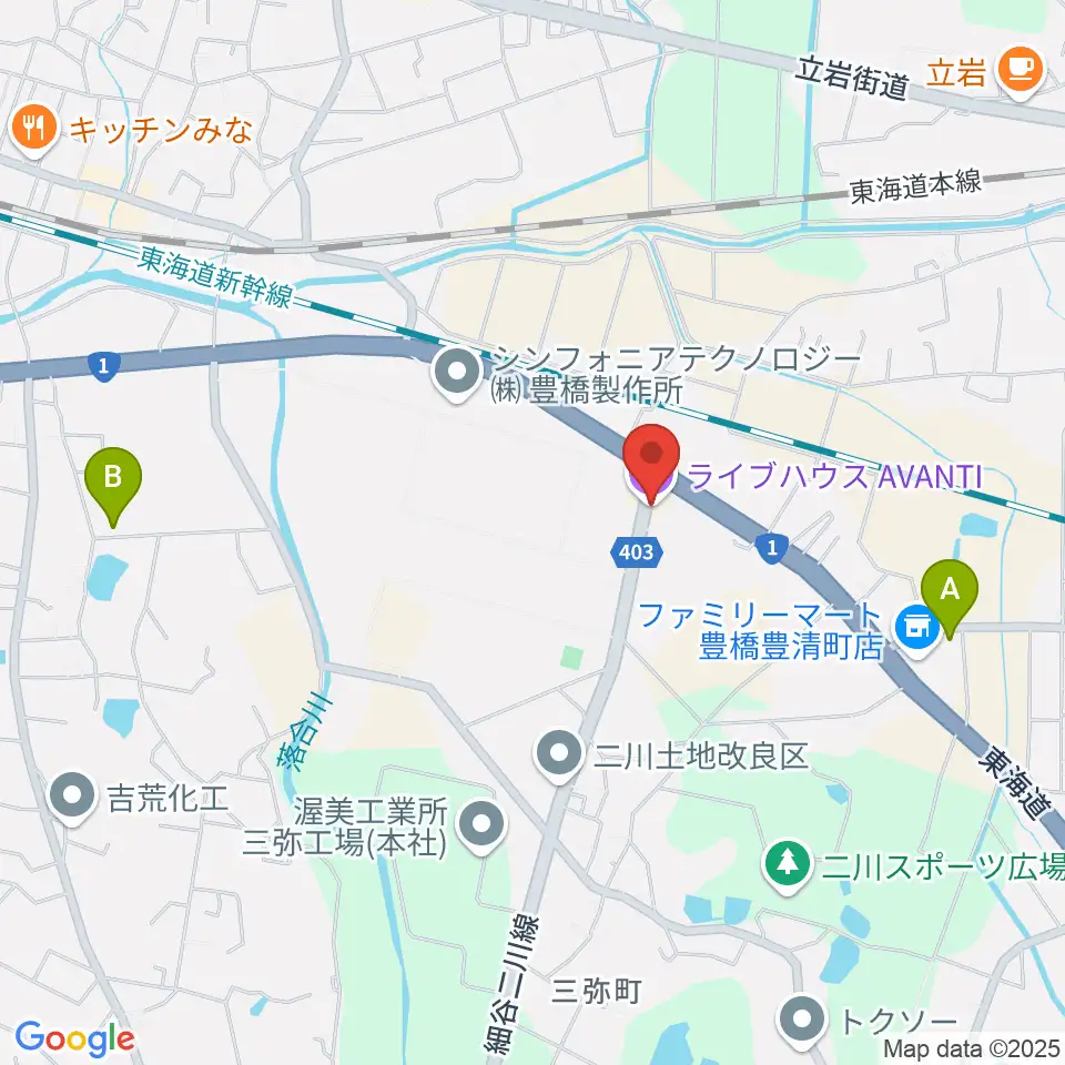 豊橋アバンティ周辺の駐車場・コインパーキング一覧地図