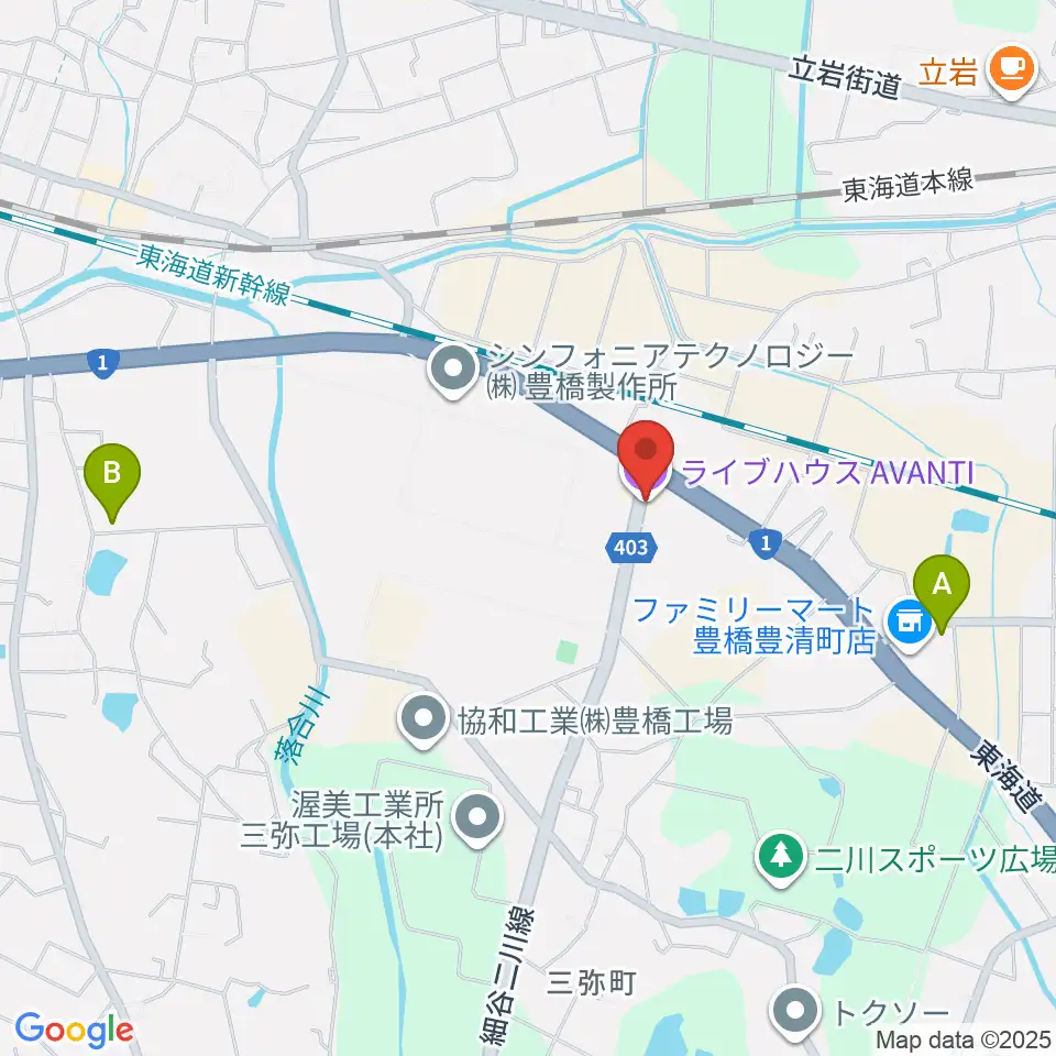 豊橋アバンティ周辺の駐車場・コインパーキング一覧地図