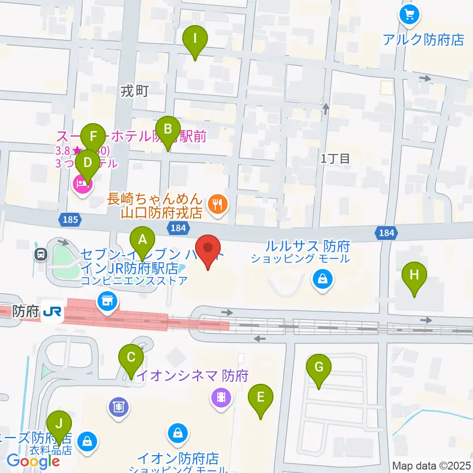 防府市地域交流センターアスピラート周辺の駐車場・コインパーキング一覧地図