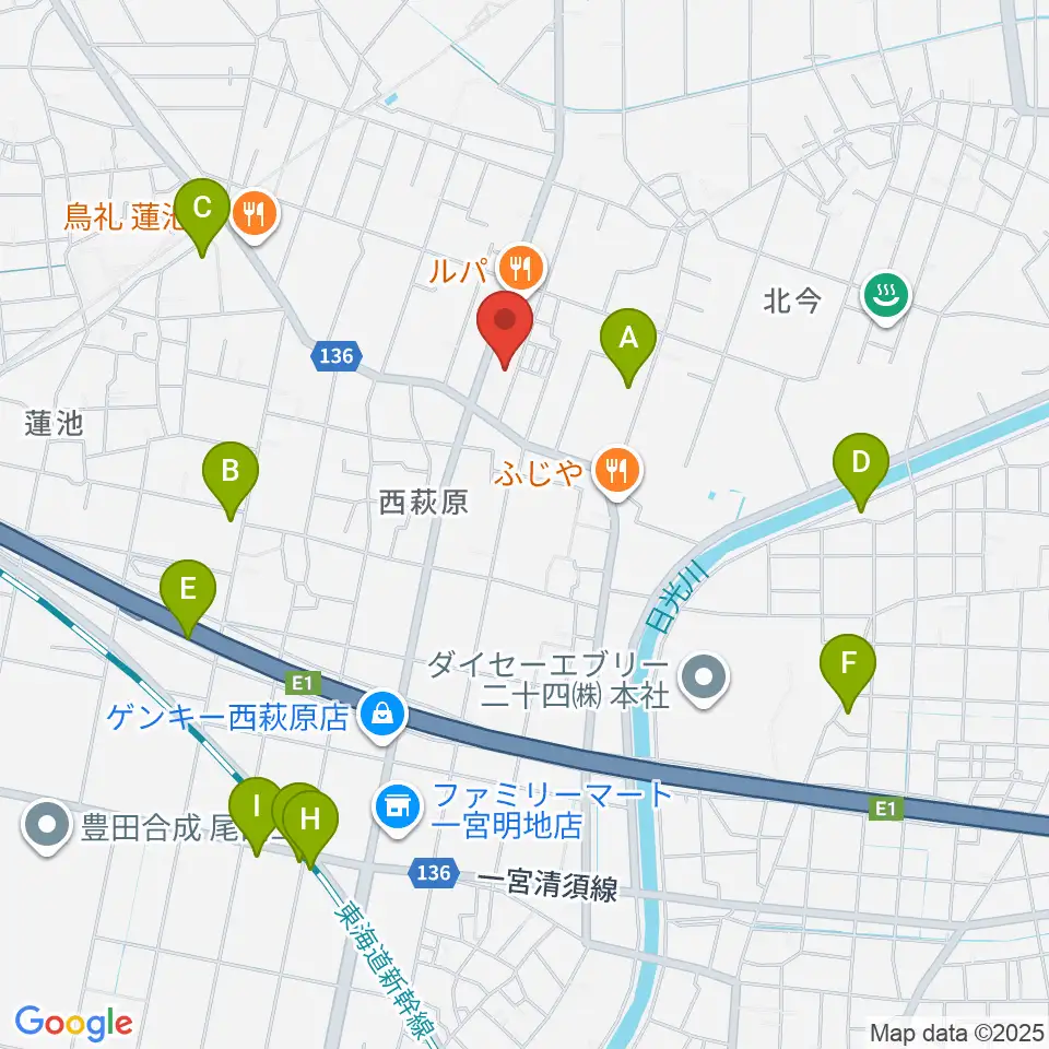 ピアノの楽園周辺の駐車場・コインパーキング一覧地図
