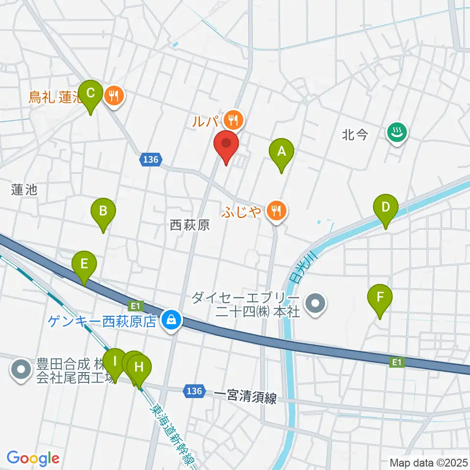 ピアノの楽園周辺の駐車場・コインパーキング一覧地図