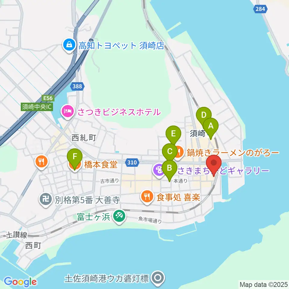 須崎市立市民文化会館周辺の駐車場・コインパーキング一覧地図
