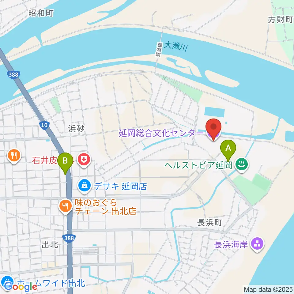 延岡総合文化センター周辺の駐車場・コインパーキング一覧地図