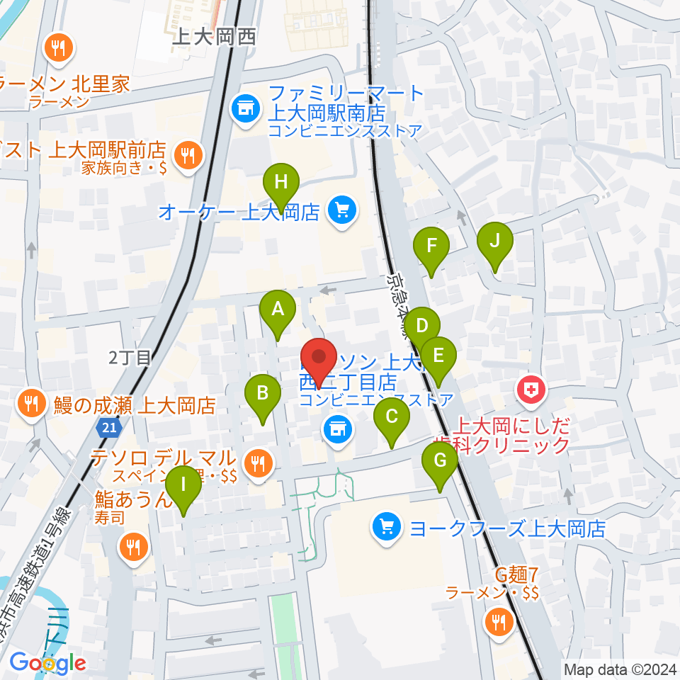 上大岡ギタースクール周辺の駐車場・コインパーキング一覧地図