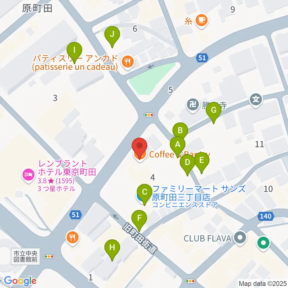 町田アイビー周辺の駐車場・コインパーキング一覧地図