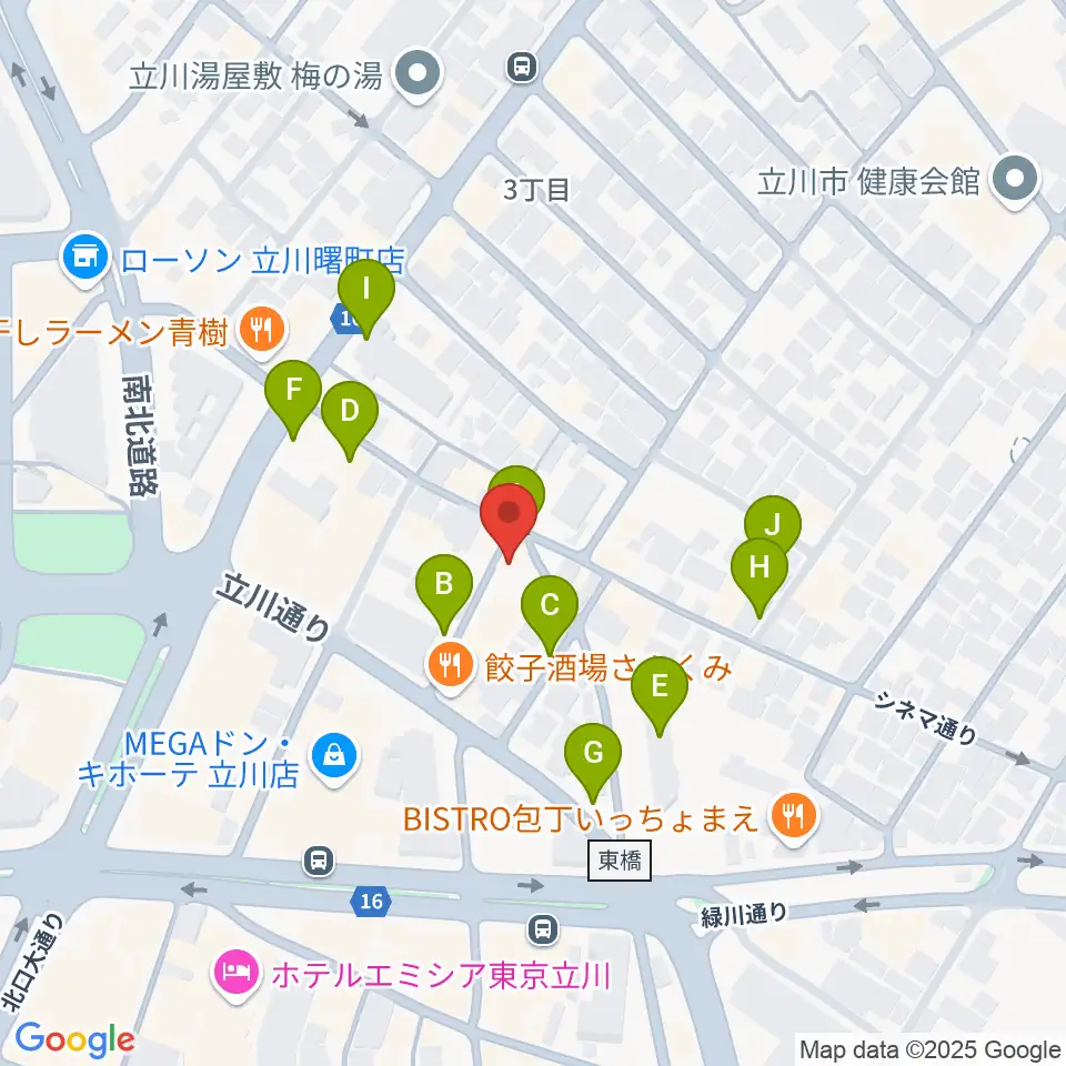 立川バー・ペンタトニック周辺の駐車場・コインパーキング一覧地図