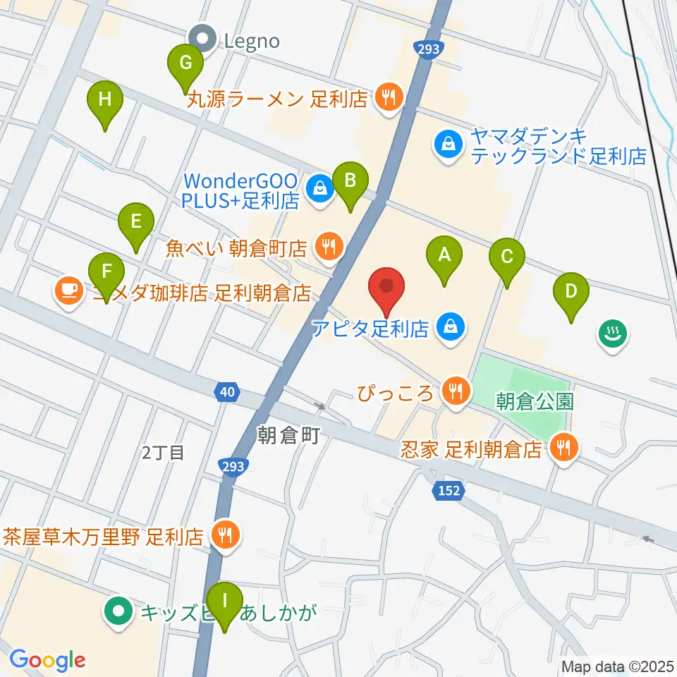 足利カルチャーセンター周辺の駐車場・コインパーキング一覧地図