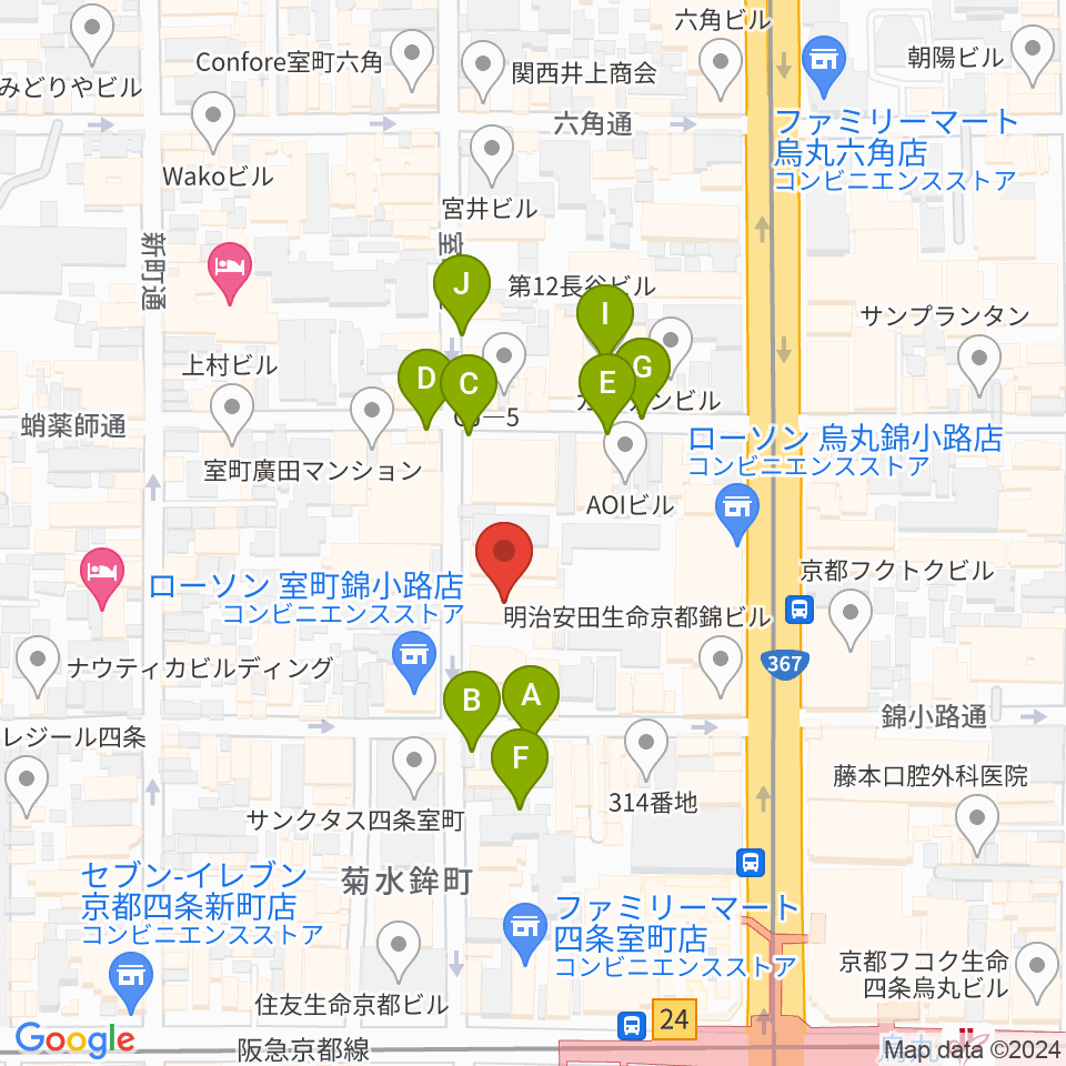 京都芸術センター周辺の駐車場・コインパーキング一覧地図