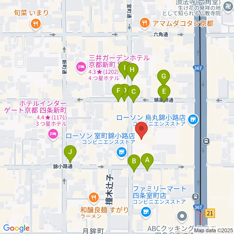 京都芸術センター周辺の駐車場・コインパーキング一覧地図