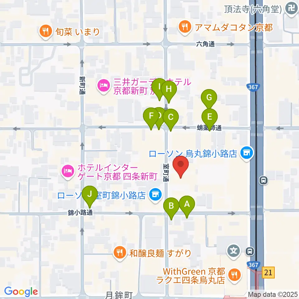 京都芸術センター周辺の駐車場・コインパーキング一覧地図