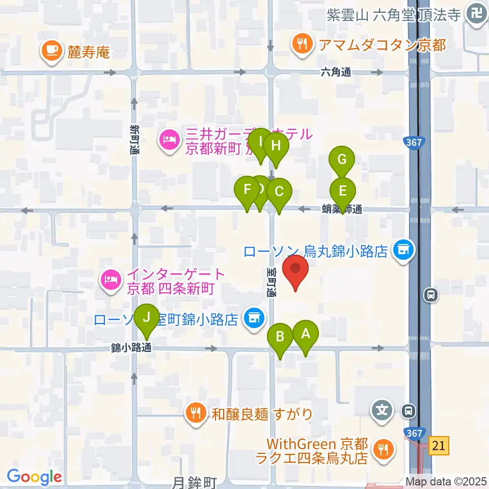 京都芸術センター周辺の駐車場・コインパーキング一覧地図