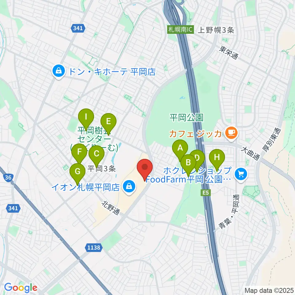 札幌カルチャーセンター平岡周辺の駐車場・コインパーキング一覧地図