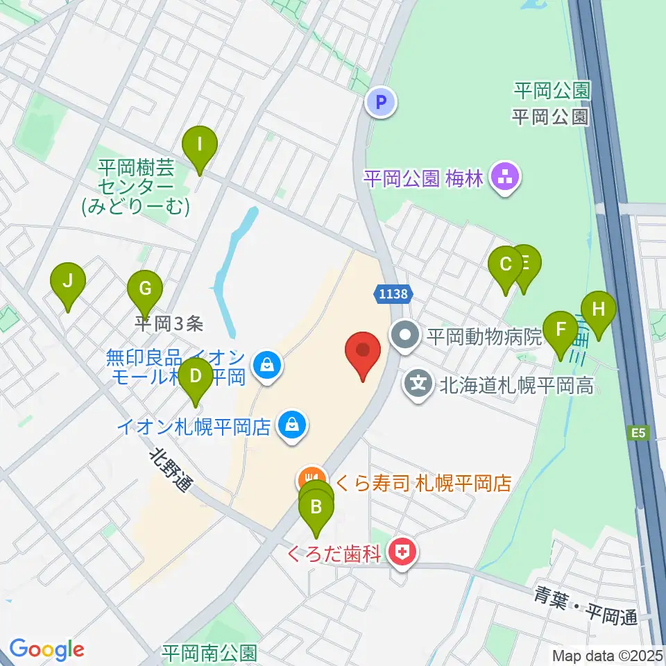 札幌カルチャーセンター平岡周辺の駐車場・コインパーキング一覧地図