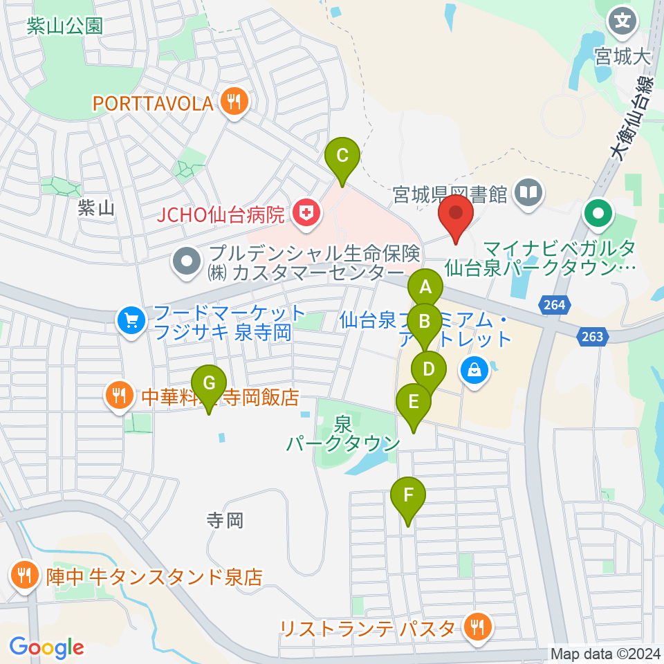 泉パークタウンカルチャーセンター周辺の駐車場・コインパーキング一覧地図