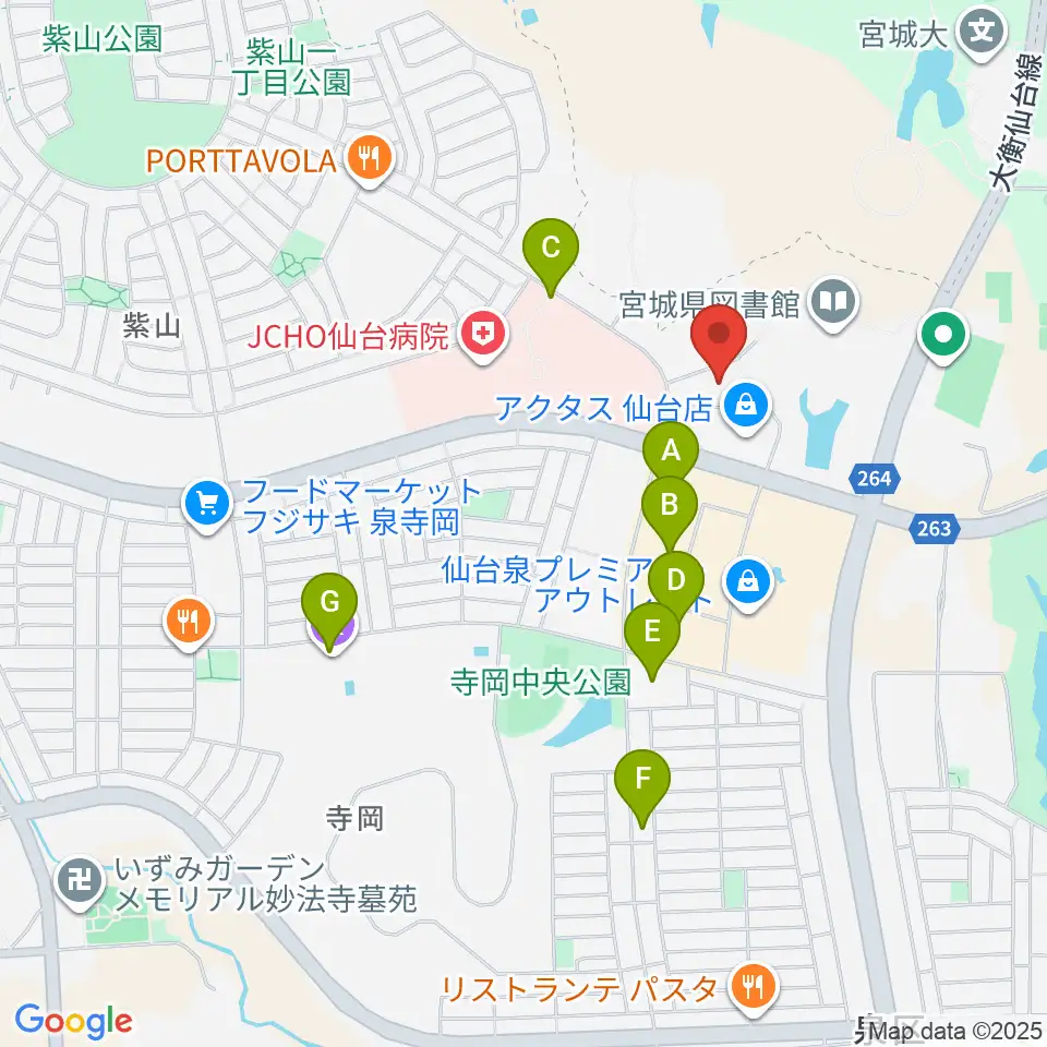 泉パークタウンカルチャーセンター周辺の駐車場・コインパーキング一覧地図