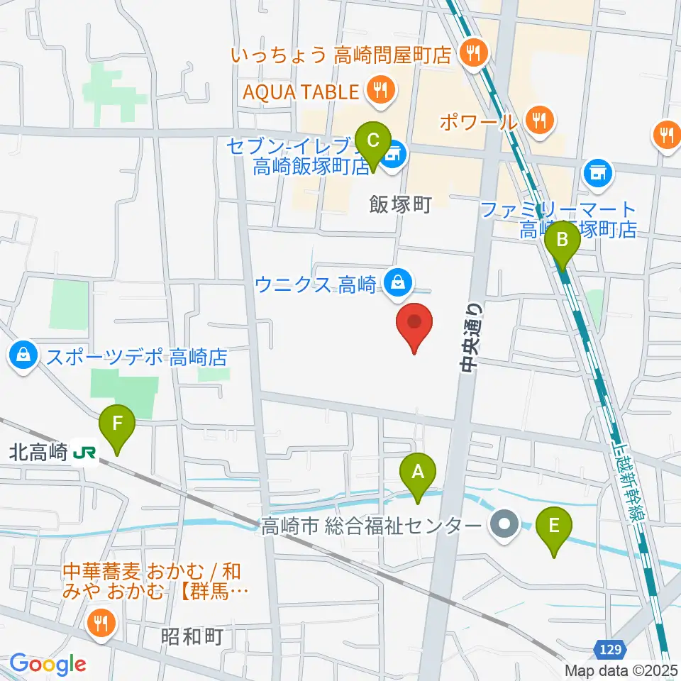 高崎カルチャーセンター周辺の駐車場・コインパーキング一覧地図