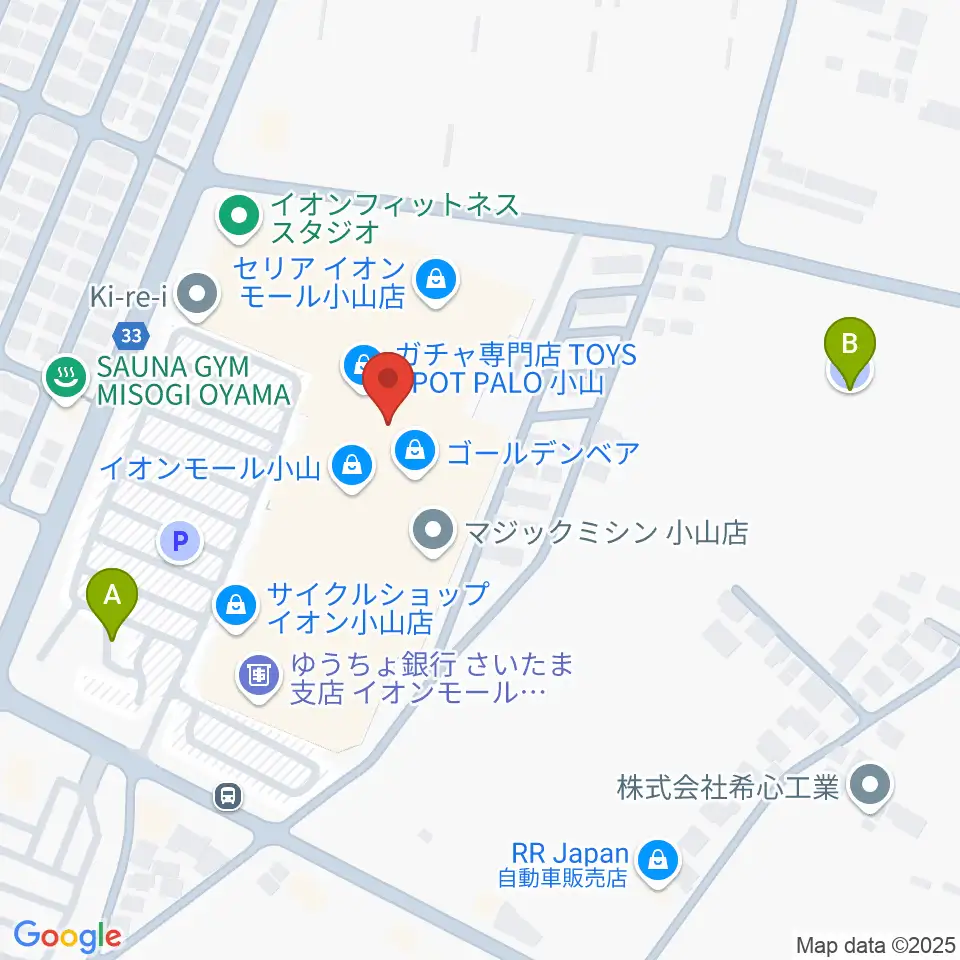 小山カルチャーセンター周辺の駐車場・コインパーキング一覧地図