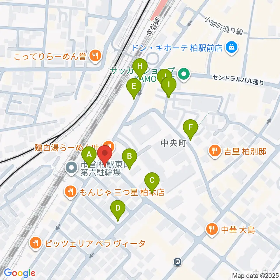 メアボイストレーニング柏周辺の駐車場・コインパーキング一覧地図