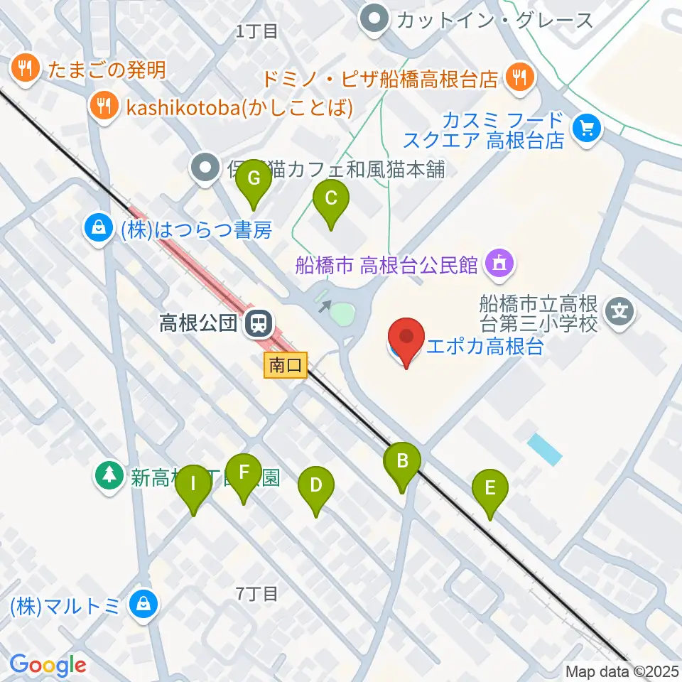 高根台カルチャーセンター周辺の駐車場・コインパーキング一覧地図