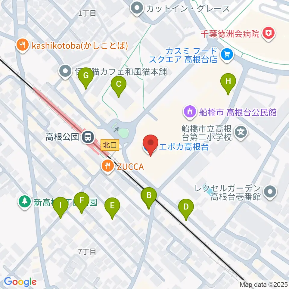 高根台カルチャーセンター周辺の駐車場・コインパーキング一覧地図