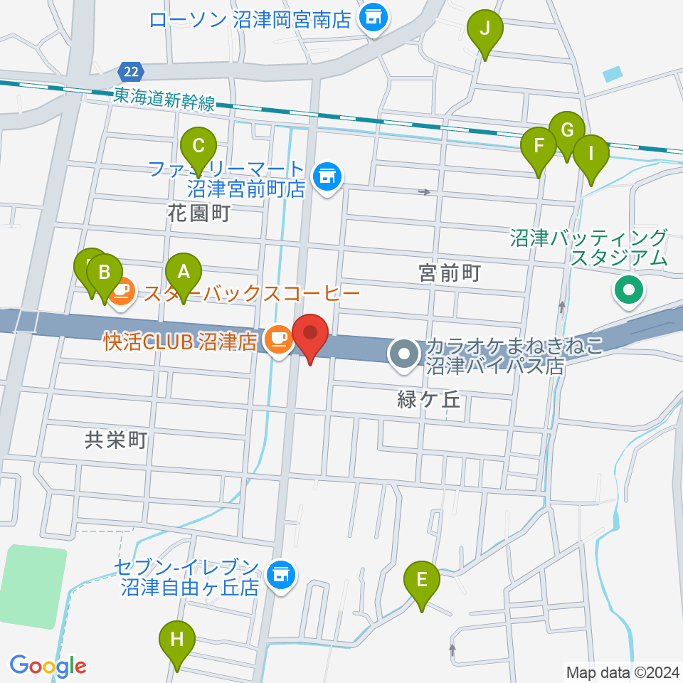 すみやグッディ沼津店周辺の駐車場・コインパーキング一覧地図