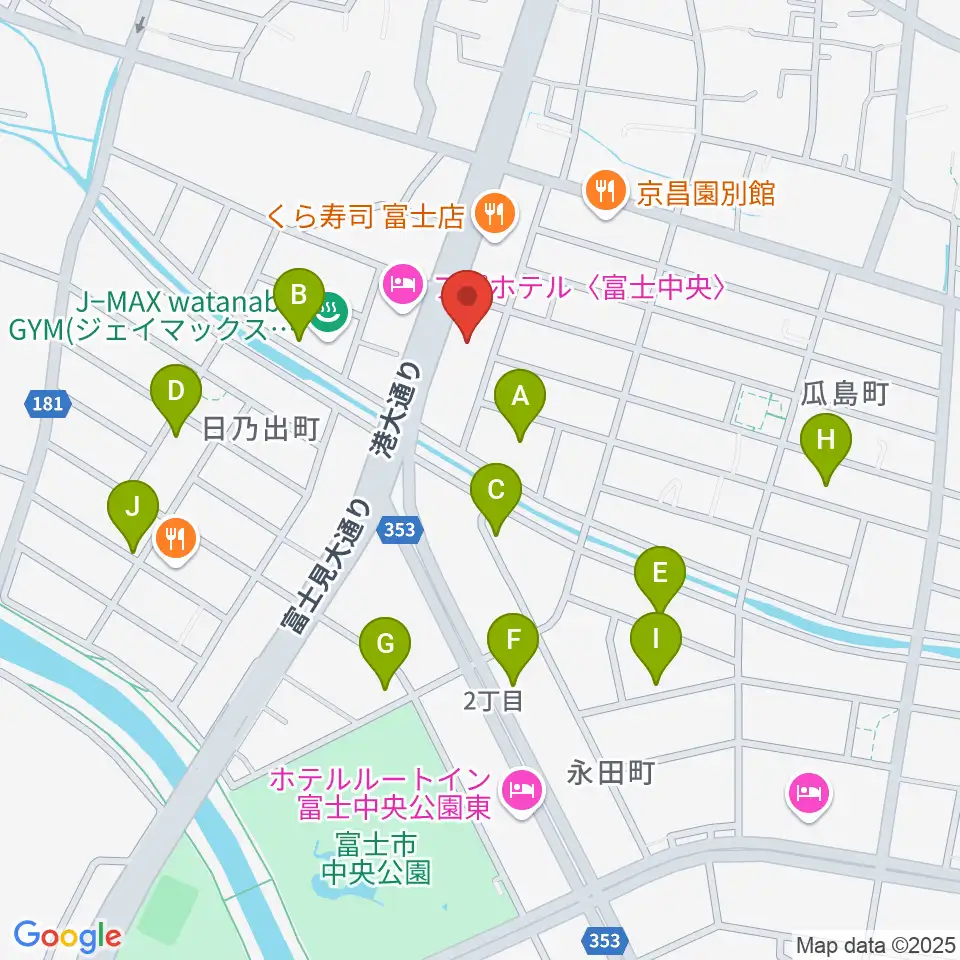 すみやグッディ富士店周辺の駐車場・コインパーキング一覧地図