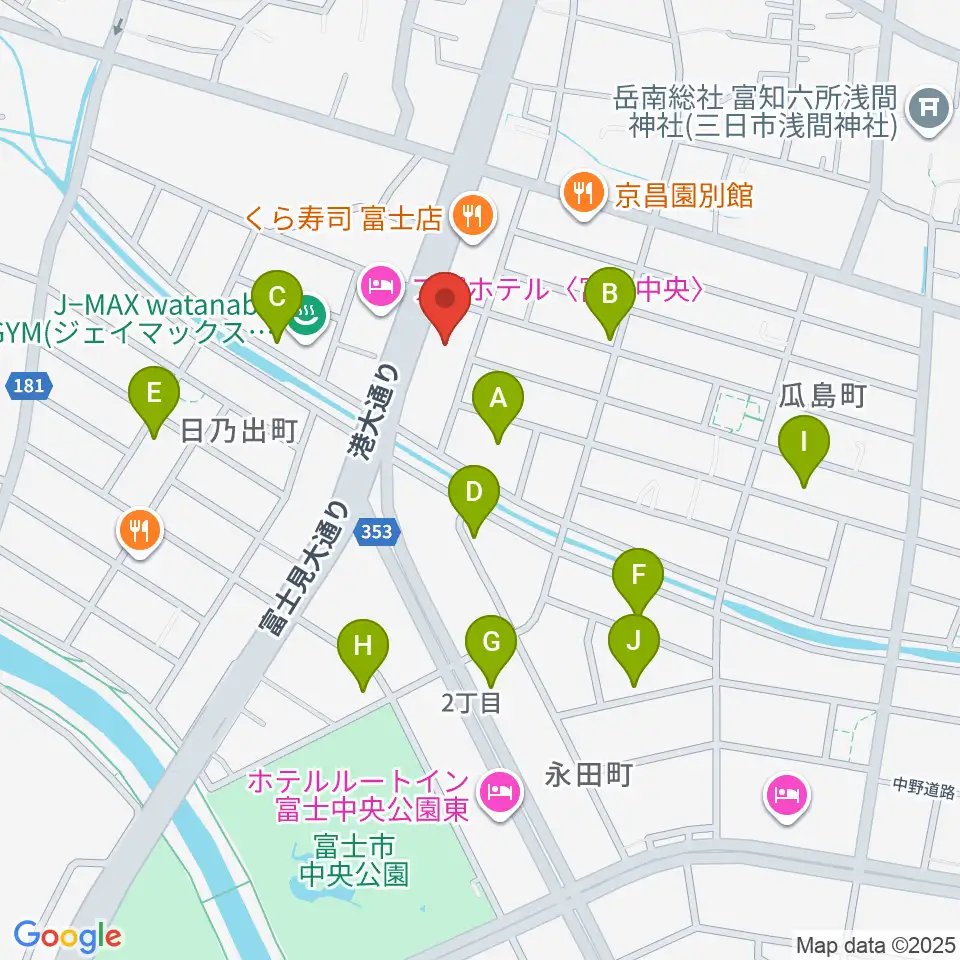 すみやグッディ富士店周辺の駐車場・コインパーキング一覧地図