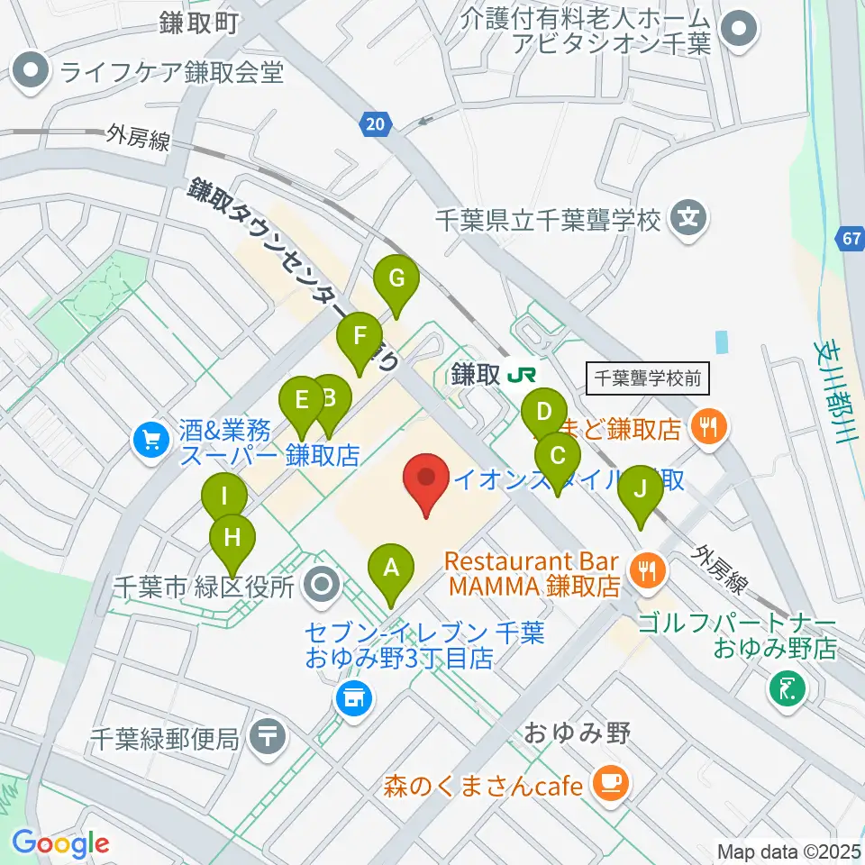 鎌取カルチャーセンター周辺の駐車場・コインパーキング一覧地図