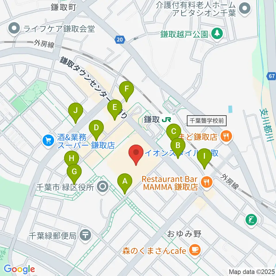 鎌取カルチャーセンター周辺の駐車場・コインパーキング一覧地図