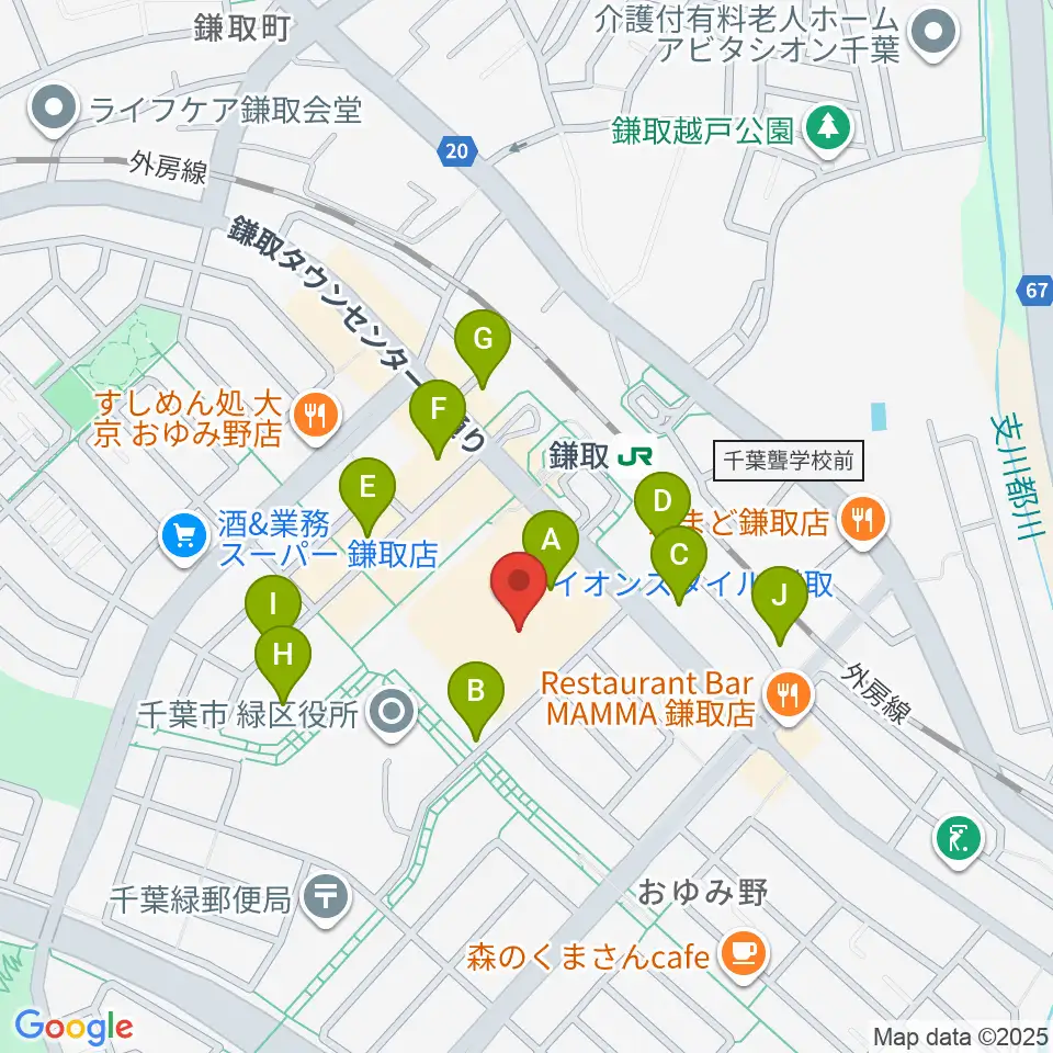鎌取カルチャーセンター周辺の駐車場・コインパーキング一覧地図