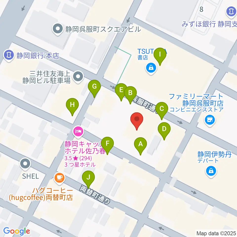 すみやグッディ本店周辺の駐車場・コインパーキング一覧地図