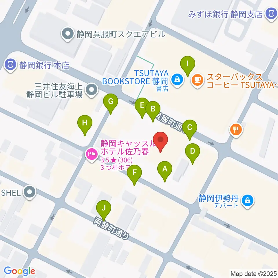 すみやグッディ本店周辺の駐車場・コインパーキング一覧地図