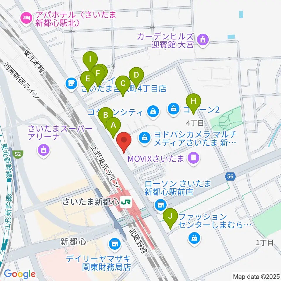 コクーンシティカルチャーセンター周辺の駐車場・コインパーキング一覧地図