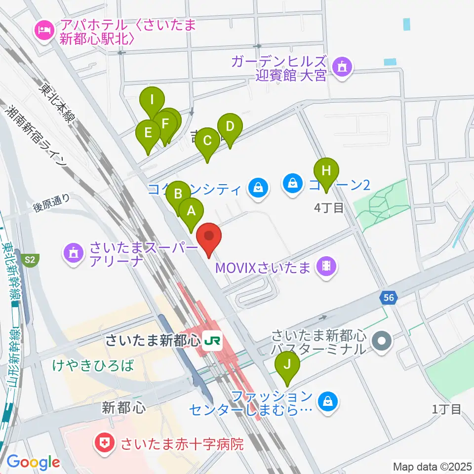 コクーンシティカルチャーセンター周辺の駐車場・コインパーキング一覧地図