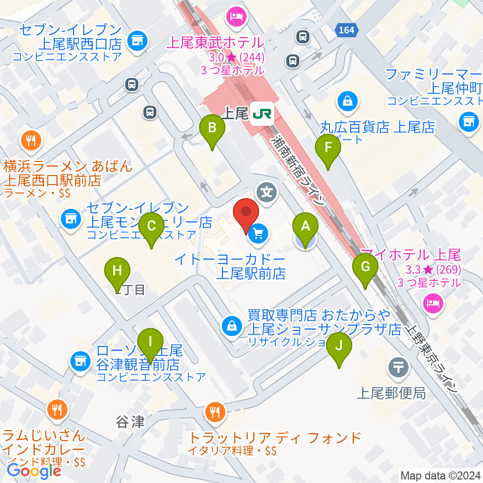 ヨークカルチャーセンター上尾周辺の駐車場・コインパーキング一覧地図