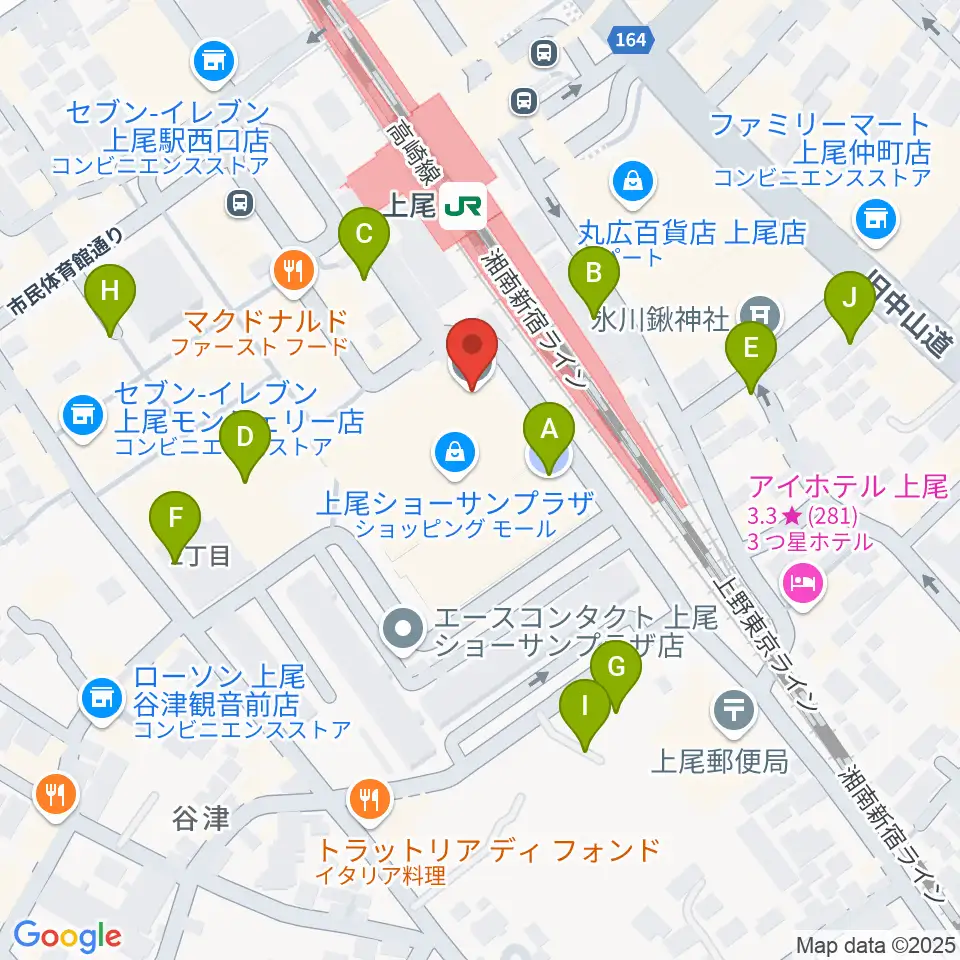 ヨークカルチャーセンター上尾周辺の駐車場・コインパーキング一覧地図