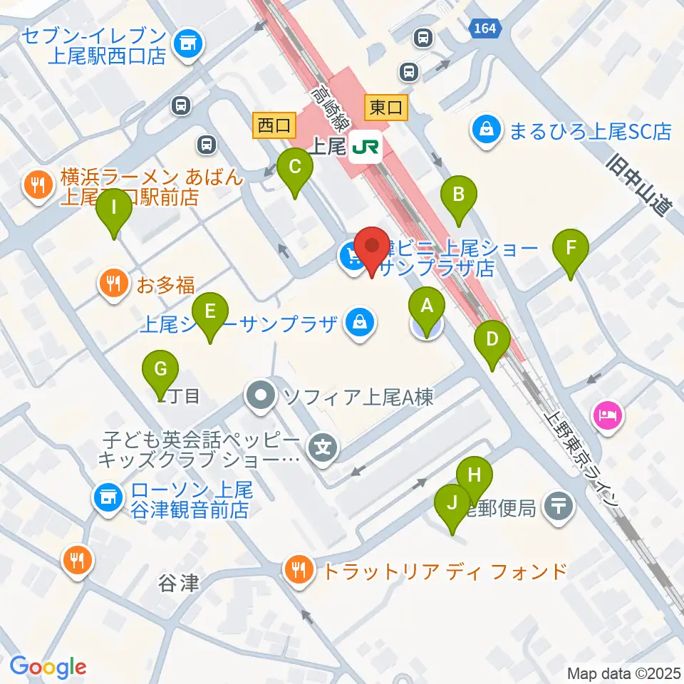 ヨークカルチャーセンター上尾周辺の駐車場・コインパーキング一覧地図
