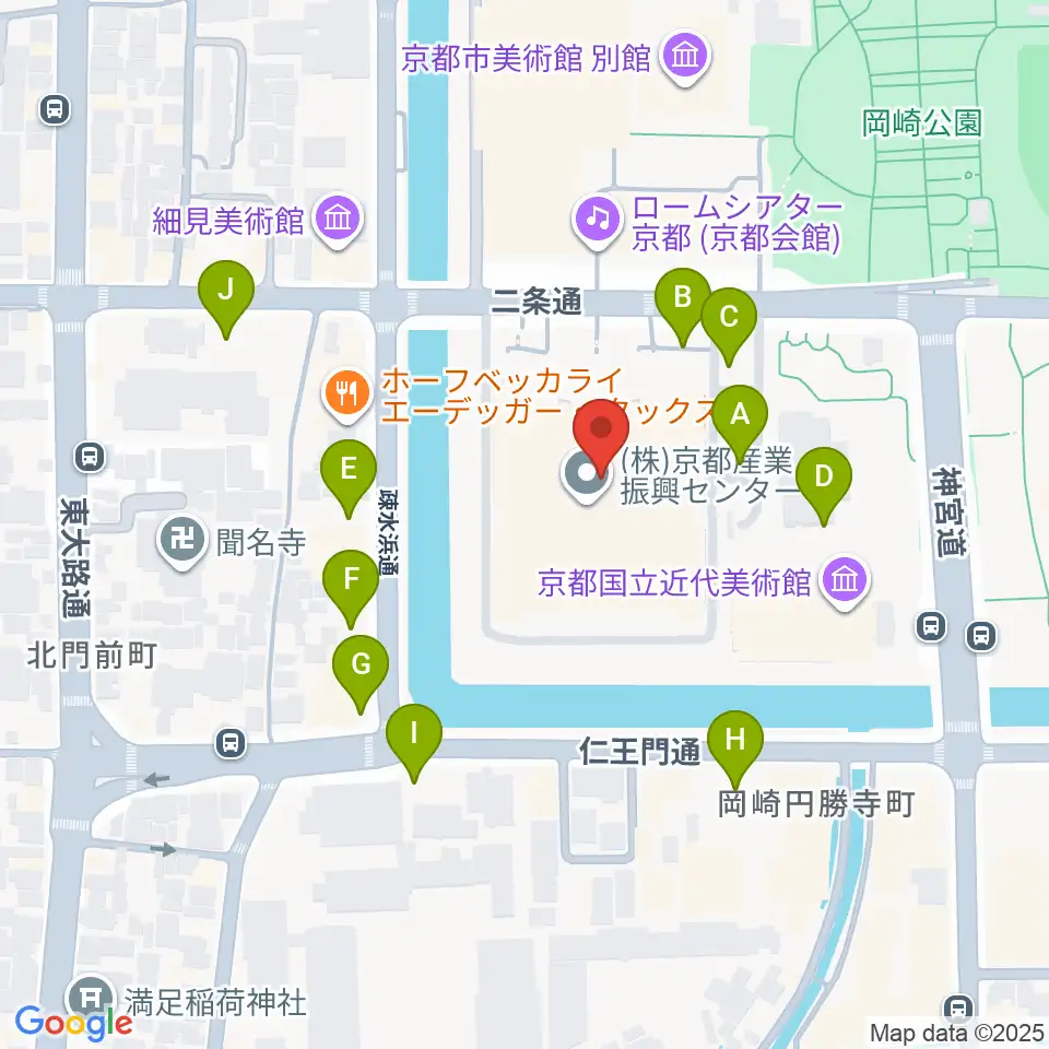 みやこめっせ 京都市勧業館周辺の駐車場・コインパーキング一覧地図