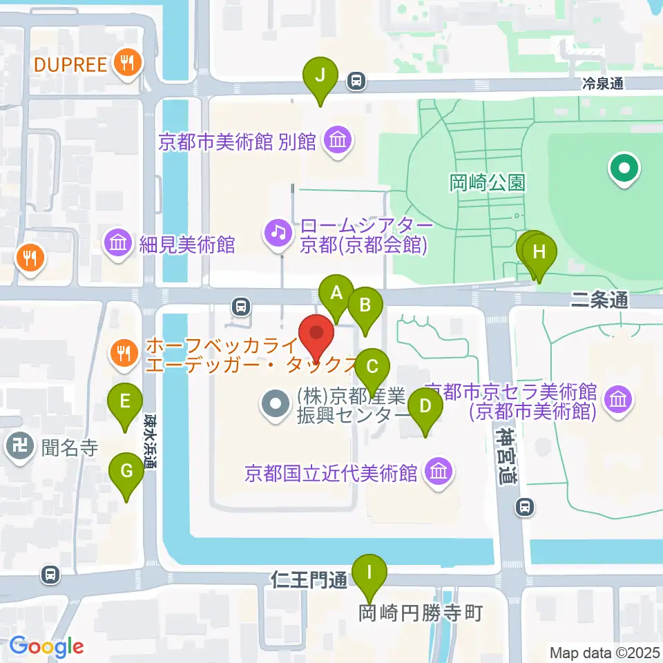 京都伝統産業ミュージアム周辺の駐車場・コインパーキング一覧地図